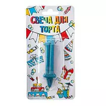 Воздушный свеча-цифра 1 грация бирюза, 1 шт