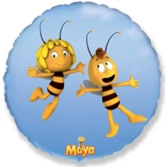 Воздушный 18 круг пчелка майя/ maya / 1 шт /голубой