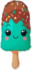 Воздушный шар (13/33 см) мини фигура, счастливое эскимо, тиффани, 1 шт
