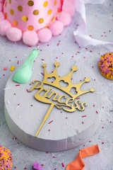 Воздушный топпер princess, золото, 1 шт