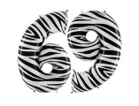 Воздушный г шар (40/101 см) цифра 6/9 zebra, 1 шт