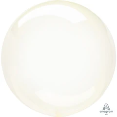 Воздушный шар (18/46 см) bubble б/рис, кристалл yellow, в упак, 1 шт