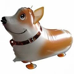 Воздушный шар ( 24/61 см) ходячая фигура, корги, 1 шт