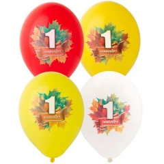 Воздушный в шар (14/36 см) 1 сентября, 5 цв, 25 шт