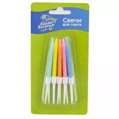 Воздушный свечи ассорти, с держат, 6 см, 10 шт