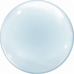 Воздушный шар (24/ 60 см) сфера 3d прозрачный (bobo - раздутый), 1 шт