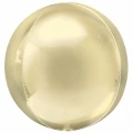 Воздушный шар (16/41 см) сфера 3d жёлтый пастель в упаковке / pastel yellow orbz, 1 шт