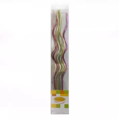 Воздушный свечи спираль metallic ассорти, 13 см, 6 шт