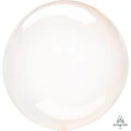 Воздушный шар (18/46 см) bubble б/рис, кристалл orange, в упак, 1 шт