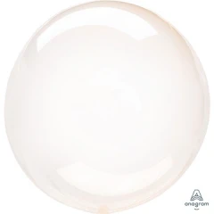 Воздушный шар (18/46 см) bubble б/рис, кристалл orange, в упак, 1 шт
