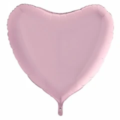Воздушный фольгированный шар сердце, цвет розовый