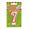 Воздушный свеча цифра 7 красное ассорти, 7,5 см, 1 шт