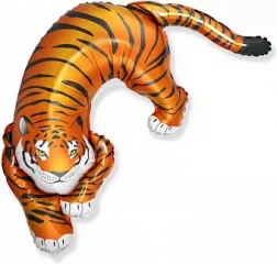 Воздушный шар (14/36 см) мини фигура, дикий тигр, 1 шт